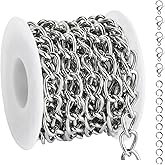 UMAOKANG 6.6 Feet Jewelry Chain for Jewelry Making Stainless Steel Chains Bulk for Men and Women Necklace DIY Jewelry Making Chain Roll