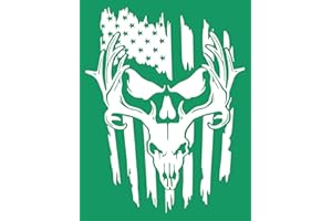 DGAGA US Buffalo Skull Self-Adhesive Silk Screen Stencils Screen Printing Stencils Farm Animal Reusable Stencil for Craft Mesh Transfer for Painting on Wood Wall Flag Halloween Home Decor 8.5x11IN