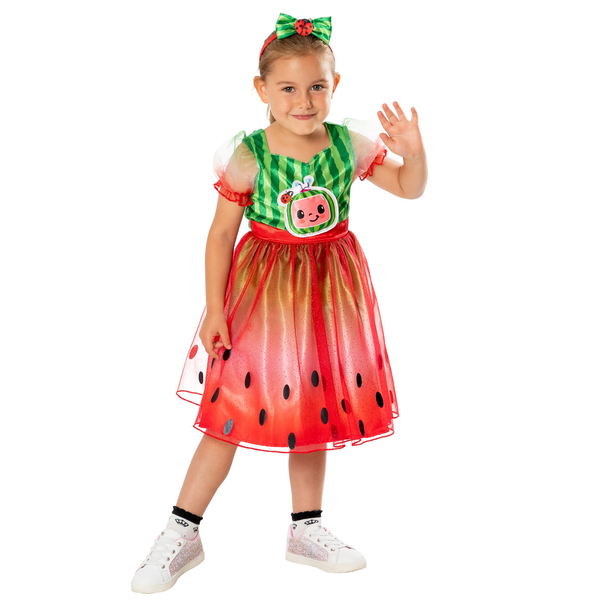 Rubies Official Moonbug Entertainment, CoComelon Girls Dress, Child Fancy Dress, Age 3-4 Years Halloween