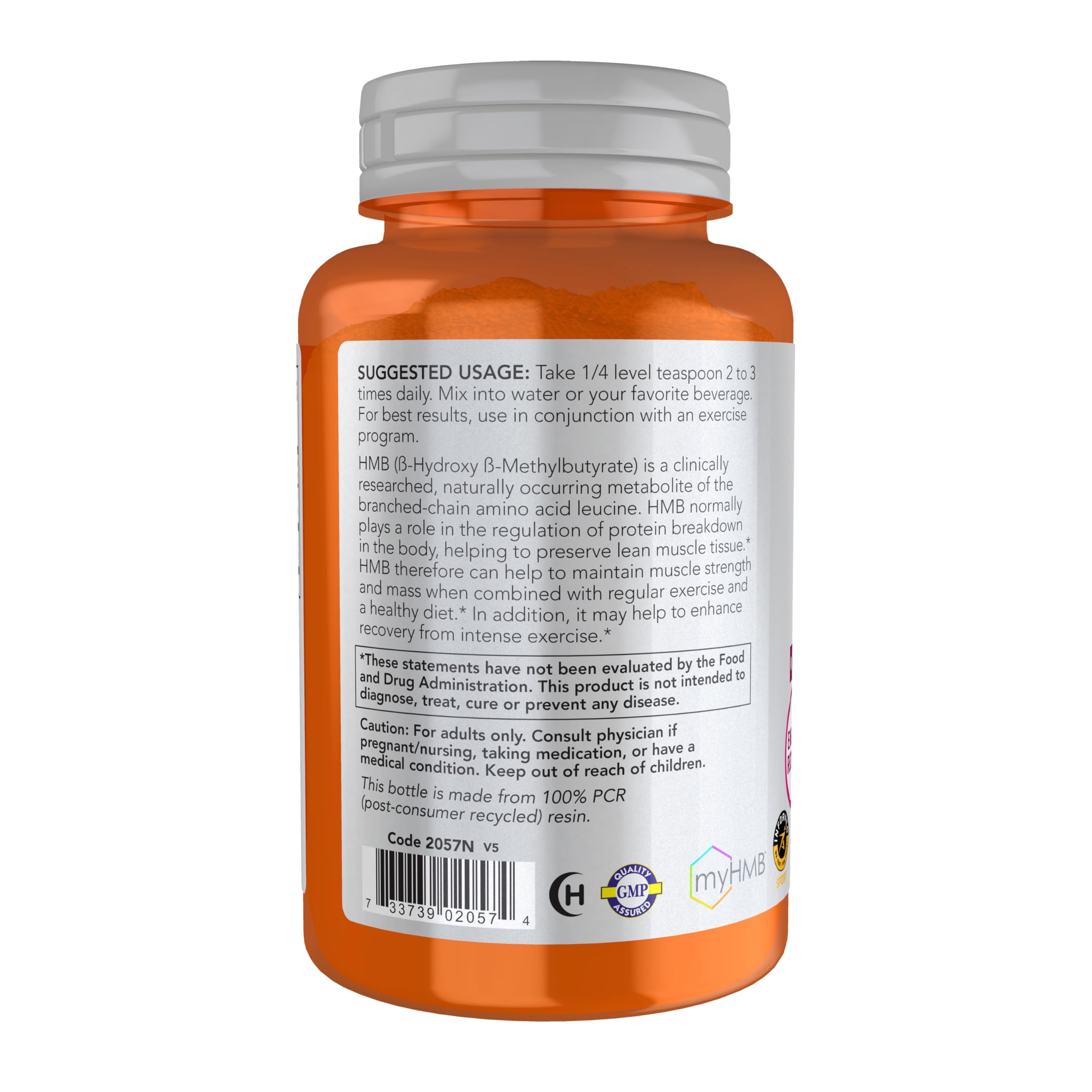 NOW Foods Sports Nutrition, HMB (β-Hydroxy β-Methylbutyrate)Powder, Sports Recovery*, 90 Grams