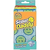Scrub Daddy Scour Pads - Scour Daddy - Multi-Surface Scouring Pad, Absorbent, Durable, FlexTexture Sponge, Soft in Warm Water