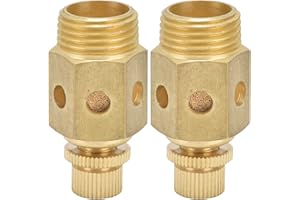 2Pcs Pneumatic Muffler Brass Air Exhaust Adjustable Throttle Type Mute 1/2in PSC‑04 Muffler, Material 30DB Cylinder Accessori
