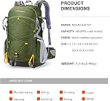 MOUNTAINTOP 40L Hiking Backpack Water Resistant Daypack 55x33x20 cm Men Women view 3