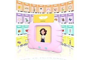 GOPIUPIU Talking Flash Cards for Toddlers 2-4 Years Speech Therapy Toys, Pocket Speech for Toddlers Learning Toys, 224 Sight Words for Toddler Educational Preschool Toys Gifts