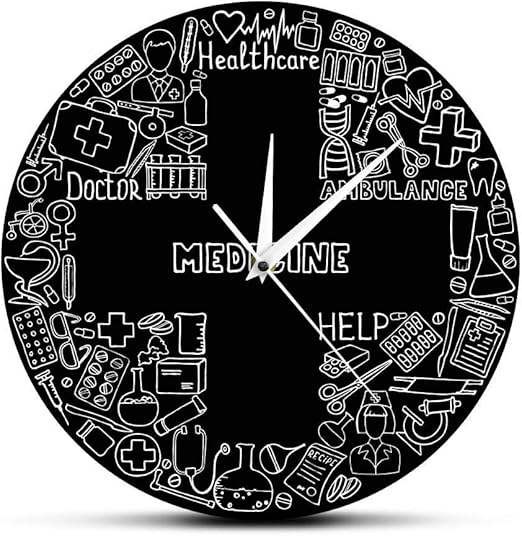 Tududu Enfermera Reloj De Pared Enfermeria Medica Rn Healthcare