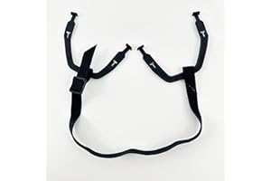 Top Flight Hockey 1 Pair Ear Sling Loops for Ice Hockey Helmet, 1 Chin Strap with Single Snap and Clip - One Size Fits All, E