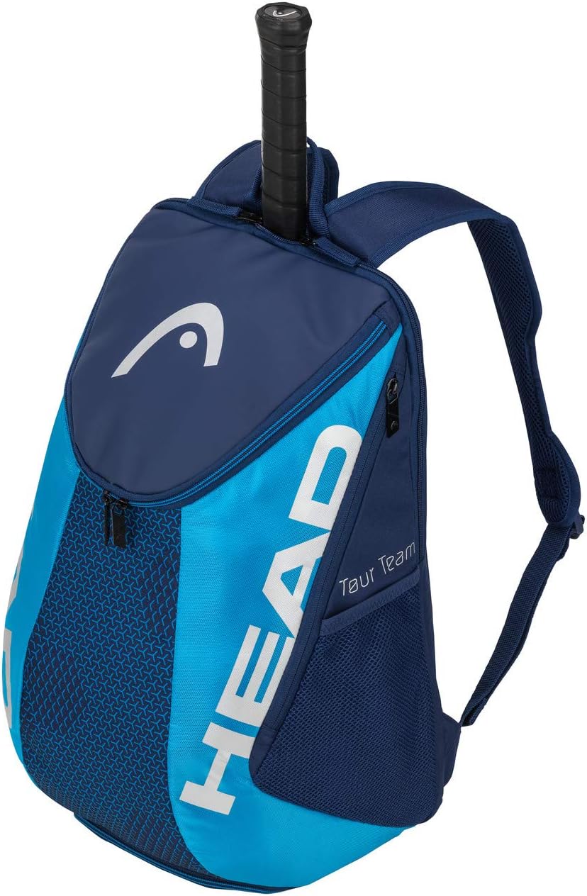 HEAD Tour Team Tennis Backpack 2 Racquet Carrying Bag w/Padded Shoulder Straps & Shoe Compartment - Navy Blue, Navy/Blue, One Size : Sports & Outdoors