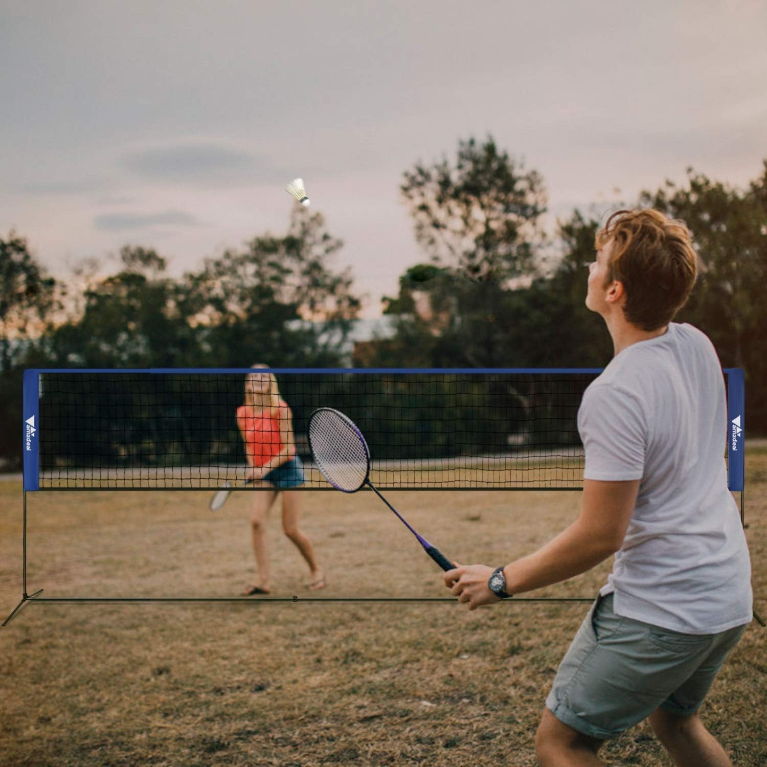 amzdeal Badminton Net Portable Net for Kids Volleyball, Tennis, Adjustable Height, Easy Setup Badminton Net with Carry Bag, for Outdoor/Indoor Court, Backyard, Beach : Sports & Outdoors