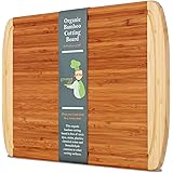 GREENER CHEF 18 Inch Extra Large Bamboo Cutting Board with Lifetime Replacements - Wood XL Cutting Boards for Kitchen - Organ