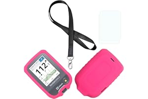 SNK (Pink) Premium Silicone Case (Lanyard + TPU Screen Protector) for Freestyle Libre 3 & Freestyle Libre 2