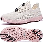 KOLILI Women's Stylish Water Shoes, Tennis Walking Shoes with Arch Support, Best for Water Sports, Travel & Walk