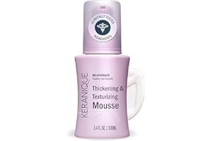 Keranique Volumizing Mousse for Women - Thickening and Styling Anti-Frizz Foam for Fine, Straight, Wavy, and Curly Hair