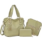 Qiyuer Purses And Wallets Set For Women Tote Handbags Large Hobo Bag Purse With Wallet 3PCS | Large, Purse With Wallet, 3PCS