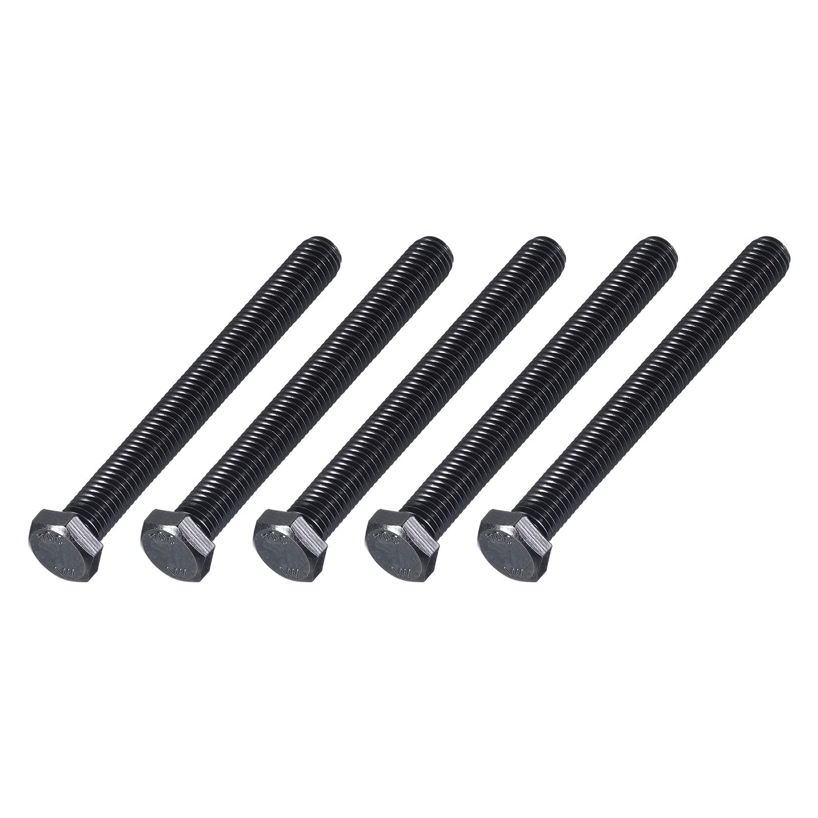METALLIXITY Hex Head Bolts (3/8-16 x 4") 5Pcs, 304 Stainless Steel 18-8, Fully Threaded, External Hex Drive, Hex Head Screw Bolt, Black Oxide โ image 1