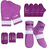 SuzziPad Cold Socks &amp; Hands Ice Pack for Chemo Must Haves, Purple, S/M | Removable Gel Packs, Adjustable Straps, Dual-Layer Gloves &amp; Foot Ice Pack Wraps For Chemo, Arthritis &amp; Neuropathy Relief