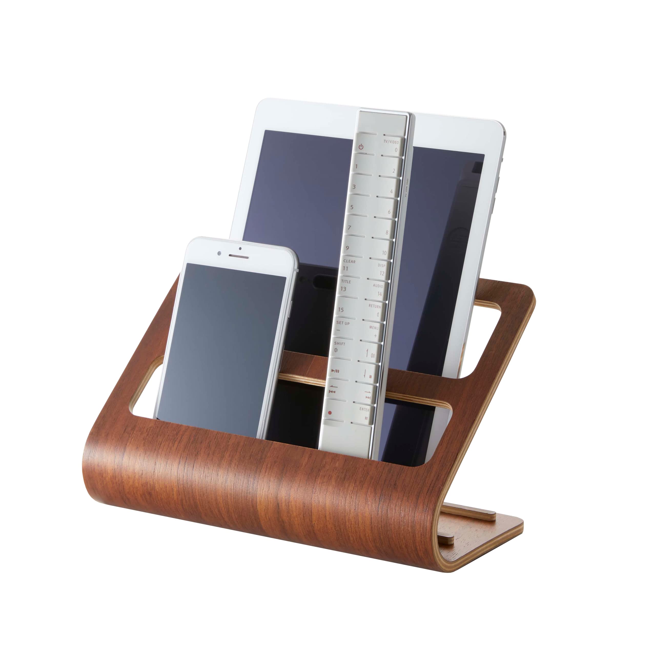 Yamazaki RIN PLYWOOD TABLET & REMOTE CONTROL RACK BR