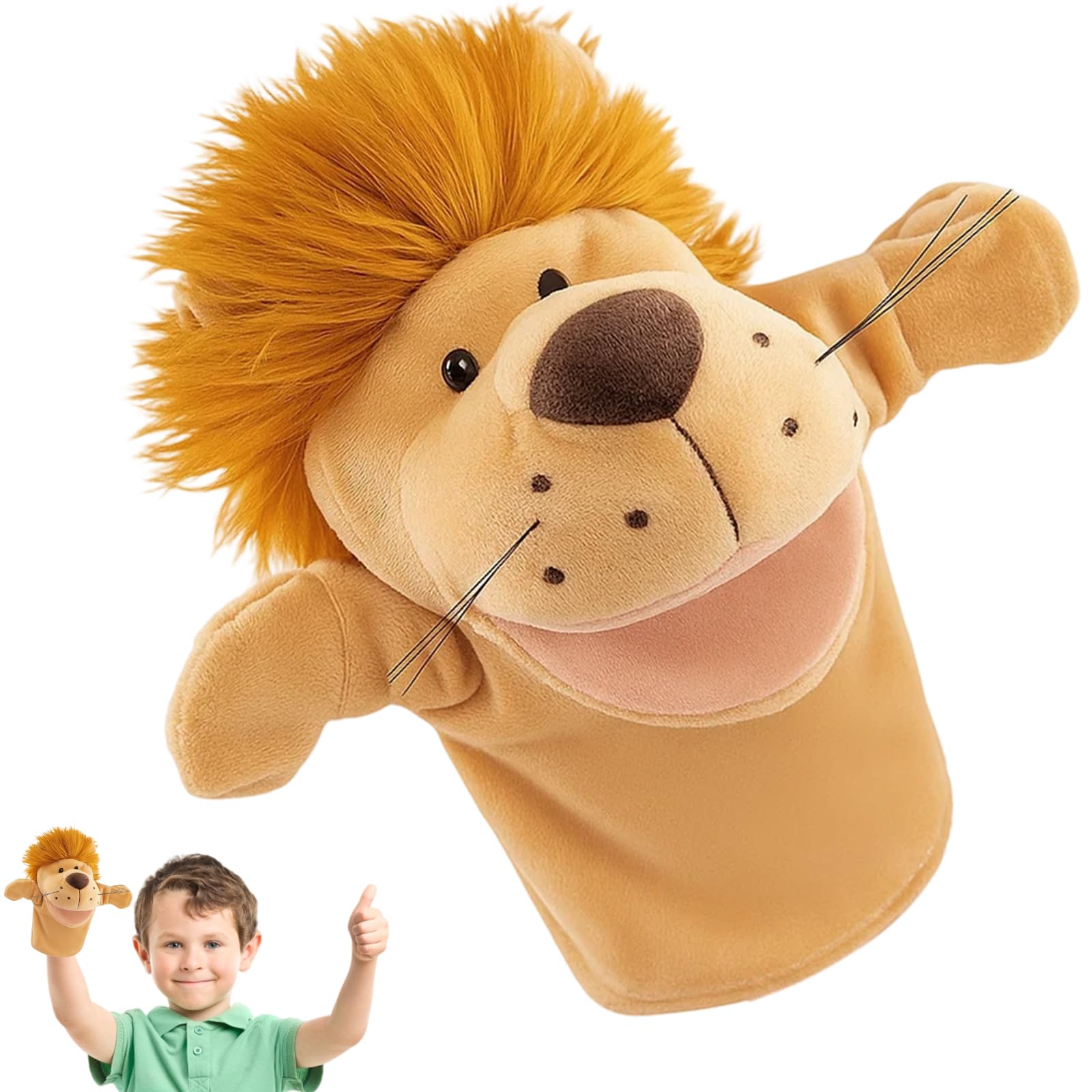 Hand Puppets for Kids, Hand Gloves Puppets, 1 Light Yellow Puppet for Interactive Storytelling, Teaching, Role Play, Gift for Children Aged 2-8 Years, Ideal for Classroom and Home Use