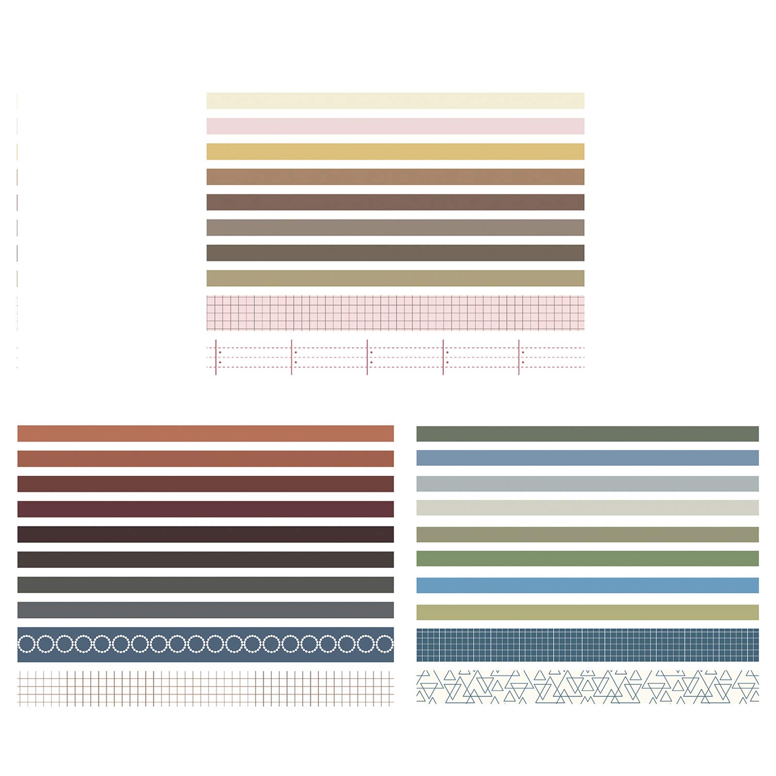 Elinala Decorative Tape, Colourful Tape, 30 Rolls of Writable Mixed Color DIY Decorative Craft Tape for Gift Packaging, Scrapbooking, Party Supplies (1/2.5 cm x 2M)