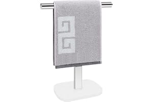 NearMoon T-Shape Hand Towel Holder-Bath Towel Rack-Standing with Balanced Base Towel Bar for Bathroom Kitchen Vanity Countert