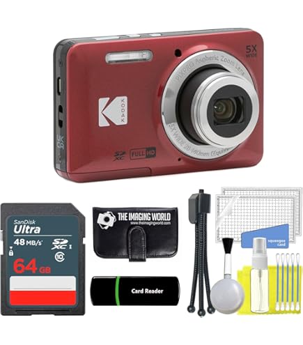 Amazon.com : Kodak PIXPRO FZ55 Red 16MP Digital Camera 5X Optical