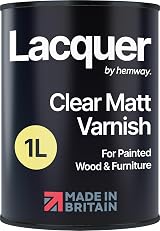 Hemway Matt Clear Varnish 1L | Multi-Surface Sealer Wood Furniture Interior
