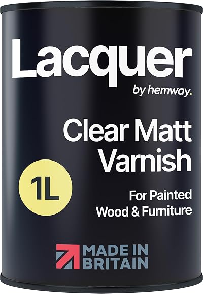 Hemway Matt Clear Varnish 1L | Multi-Surface Sealer Wood Furniture Interior