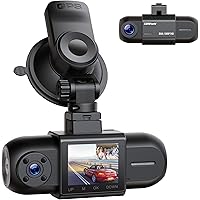 Dual 1080P Dash Cam w/GPS, Campark Front and Inside Car Camera w/Infrared Night Vision, 1.5" LCD Screen Wide Angle Dash…