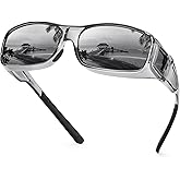 URUMQI Polarized Sunglasses Fit Over Glasses for Men Women, Wrap-around Driving Sunglasses 100% UV Protection