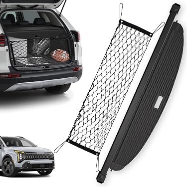 Black Trunk Cargo Shade Cover For Chevrolet Volt 2011-2019 – Elastic Nylon, Retractable