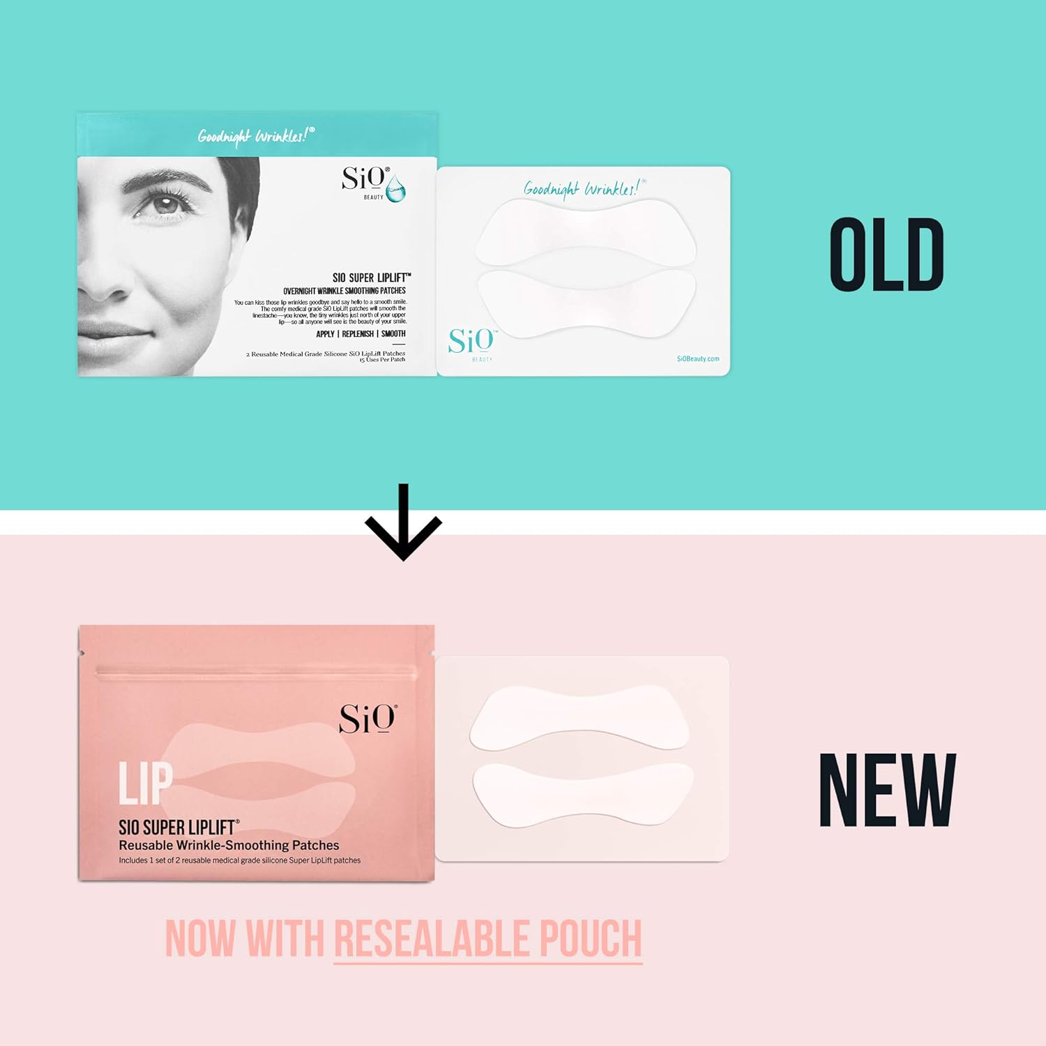SiO Beauty Eye & Smile Lift | Eye & Smile Anti-Wrinkle Patches 2 Week Supply | Overnight Smoothing Silicone Patches For Eye & Smile Wrinkles And Fine Lines : Beauty