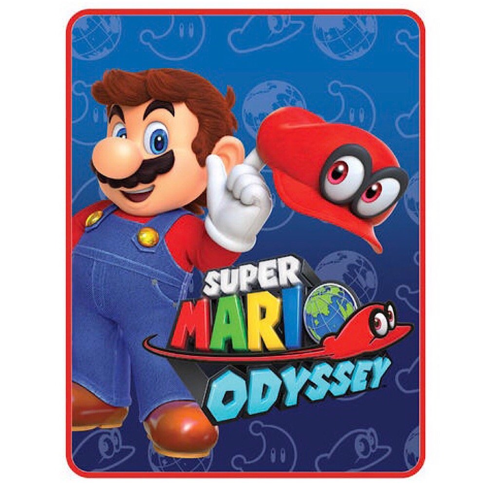 SUPER MARIO Odyssey World Plush Throw Blanket - 46 in. x 60 in.