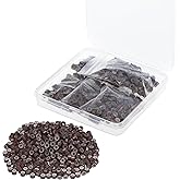 500Pcs MicroLink Beads for Hair Extensions, 5mm Seamless Silicone Link Beads Micro Rings Hair Extensions Tool (Brown,500Pcs)