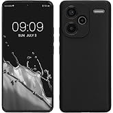 kwmobile Case Compatible with Xiaomi Redmi Note 13 Pro Plus 5G Case - Protective Slim TPU Phone Cover - Soft Matte Finish - Black