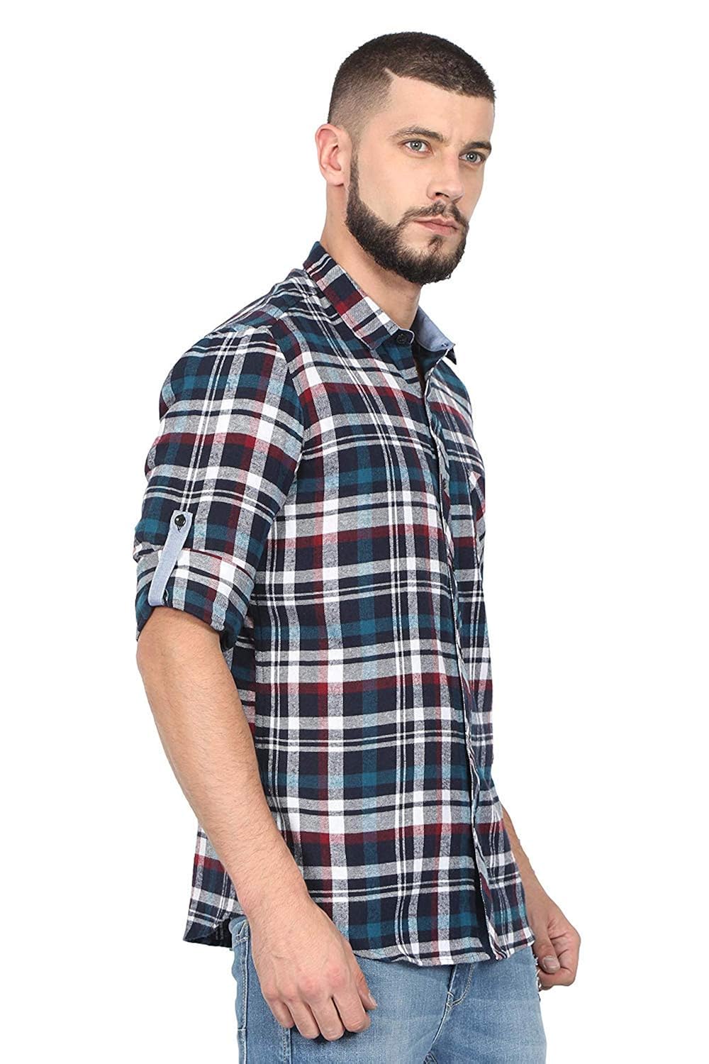 versatyl 100% cotton slim fit casual shirts for men full sleeves