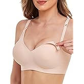 Vinfact Smooth Nursing Bras for Breastfeeding Seamless Maternity Bras for Pregnancy Wireless Bralette with Extra Bra Extender