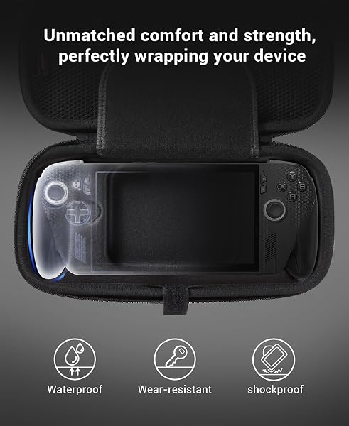 COBAK HARD CARRYING CASE FOR ASUS ROG XBOX ALLY & ROG XBOX ALLY X 7″ 2025 – 3 IN 1 ACCESSORIES BUNDLE WITH 2 SCREEN PROTECTORS, 4 THUMB GRIP CAPS, 22 SD CARD CARTRIDGES, PORTABLE TRAVEL BAG, BLACK