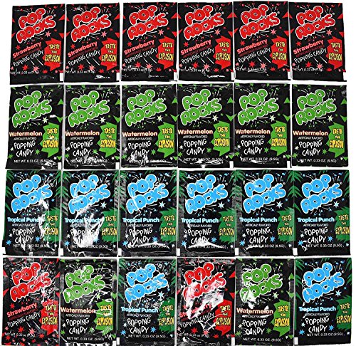 Pop Rocks Popping Mixed Candy Gift Box - 24 Count Total - Strawberry, Watermelon and Tropical Punch  - //medicalbooks.filipinodoctors.org