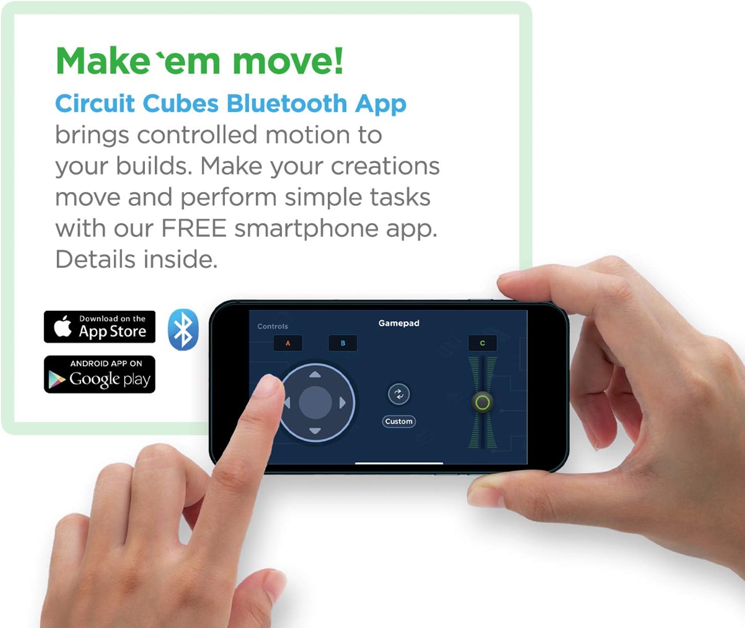 Circuit Cubes Bluetooth Upgrade+ Kit Electronic Toy Building Set Compatible with Most Building Blocks STEM Toy Learning: Toys & Games