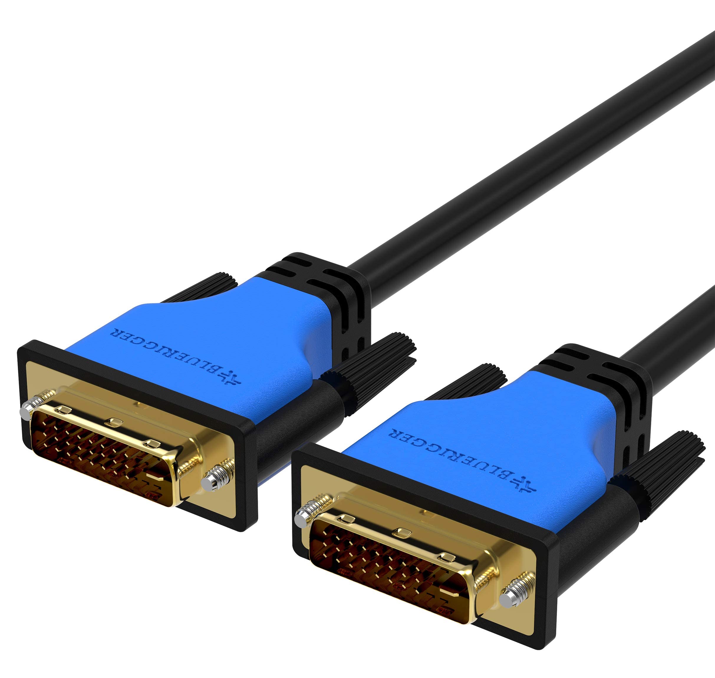 BlueRigger DVI to DVI Monitor Cable (2M / 6FT, 24+1 Dual Link, Digital Video Cable, Male to Male) - for Gaming, DVD, Laptops, HDTV and Projector