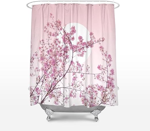 Amazon Com Vandarllin Cherry Blossom Flowers Fabric Shower