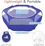 Pawaboo Small Animals Playpen Indigo Waterproof Pet Cage Tent with 3 Metal Rods view 6
