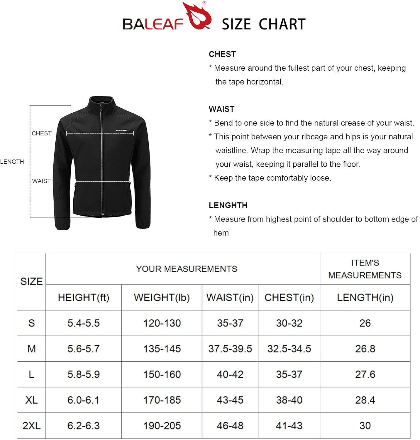BALEAF Men's Windproof Cycling Running Jacket Thermal Softshell Water-Repellent Lightweight Windbreaker Winter : Clothing
