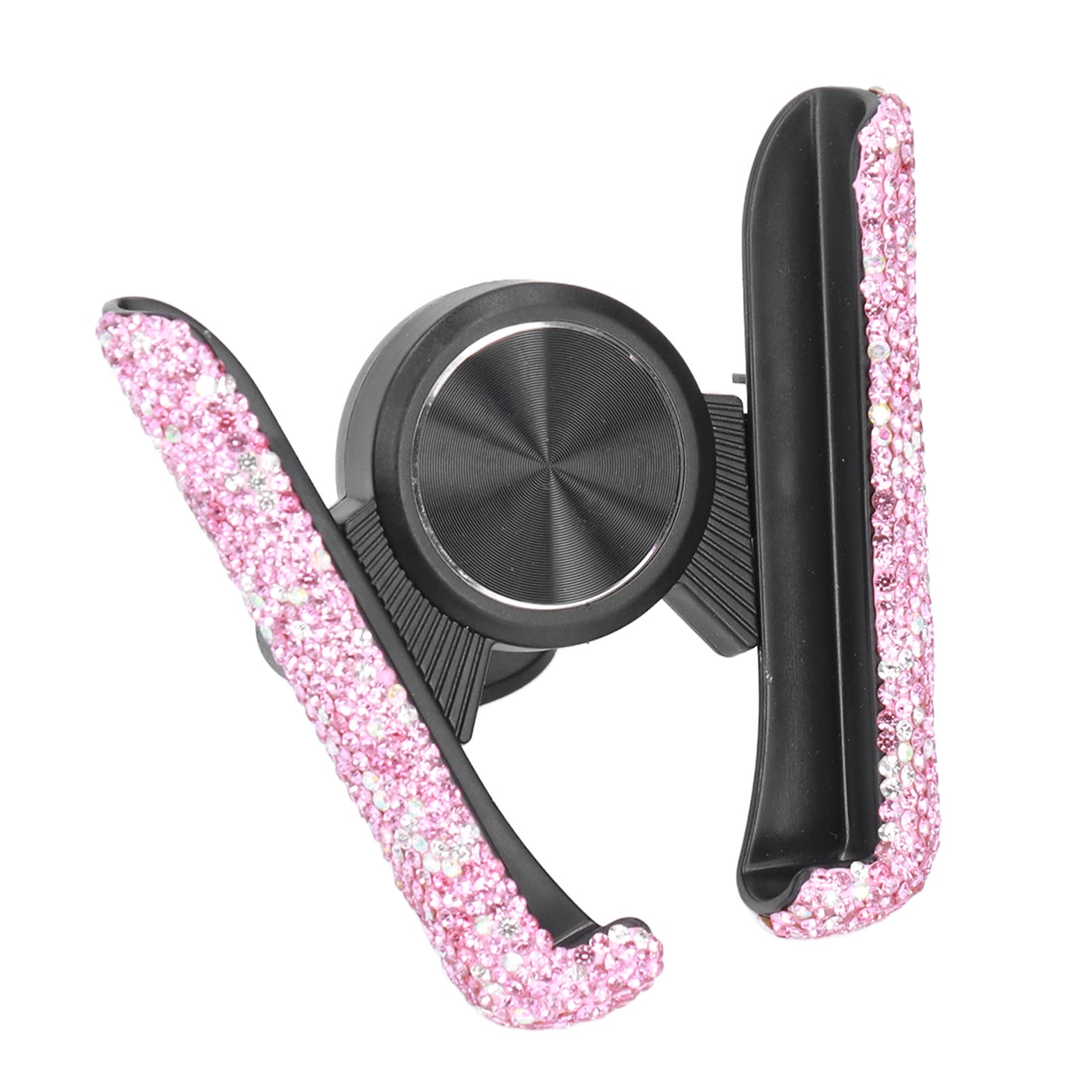 Adjustable Auto Cell Phone Mount, Rhinestone Bling Car Phone Holder Anti Scratch for Automobile Decoration(pink)