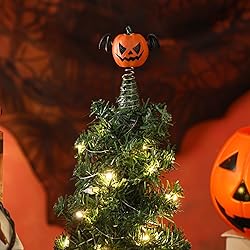 Halloween Pumpkin Skull Ghost Miniature Tree Topper