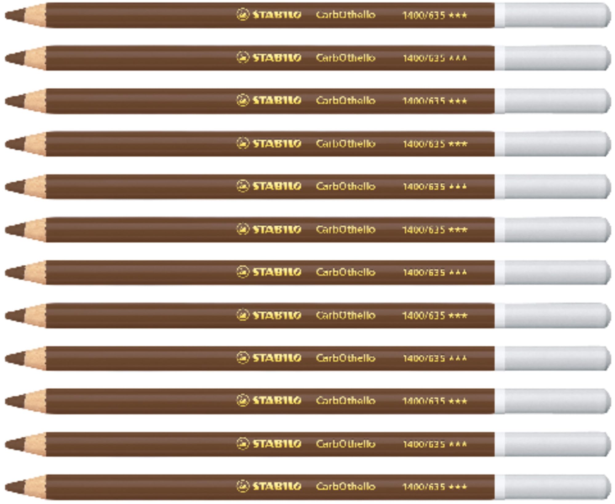 STABILO CarbOthello - Chalk-Pastel Pencil - Pack of 12 - Bister