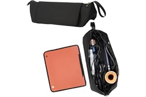 VGR Hair Tools Travel Bag with Heat Resistant Mat, Curling Iron/Flat Iron Travel Case, Carrying Case for Dyson Airwrap/Shark Flexstyle, Travel Essentials for Women, Travel Must Haves