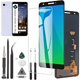 Display for Google Pixel 3A OLED Screen Replacement Touch LCD Screen Digitizer Assembly for Google Pixel 3A G020A G020E G020B LCD with Tools(Black)