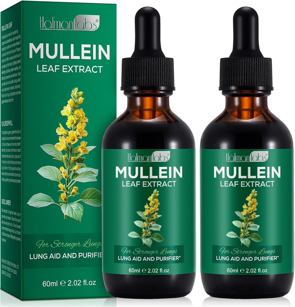 Tamiodfo Mullein Drops for Lungs 2 Pack Mullein Leaf Extract Liquid