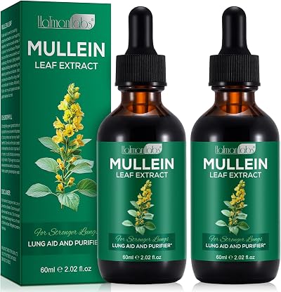Tamiodfo Mullein Drops for Lungs 2 Pack Mullein Leaf Extract Liquid