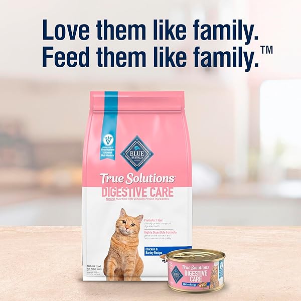 BLUE BUFFALO TRUE SOLUTIONS DIGESTIVE CARE NATURAL DRY CAT FOOD FOR ADULT CATS, CHICKEN, 11-LB. BAG